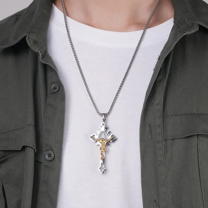 🙏ST.Benedict Protection Cross Power Pendant Necklace