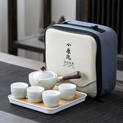 TeaVoyage 360° - The Portable Tea Maker Set with 4 Cups and Travel Bag