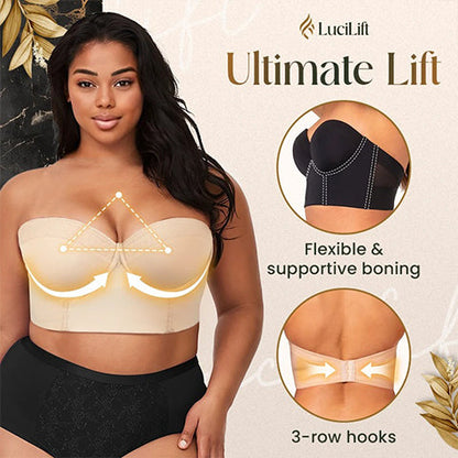 LuciLift - Perfect Silhouette Low Back Strapless Bra