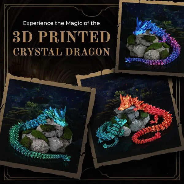 3D Dragonstone Articulated Crystal Serpent