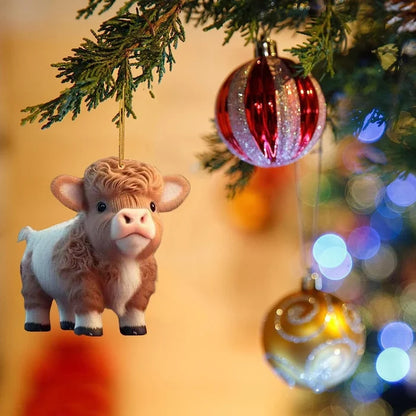 Moo-tiful Cartoon Cow Ornament