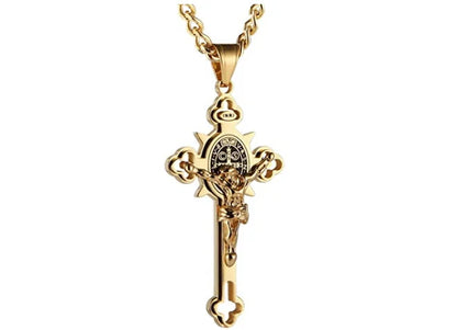 🙏ST.Benedict Protection Cross Power Pendant Necklace