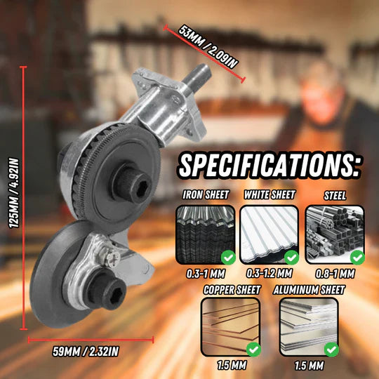 DrillFlex - Electric Drill Refitting Plate Shears