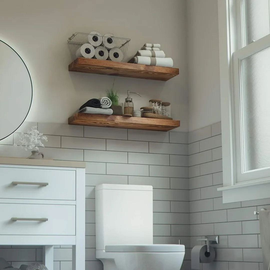 Artisanal Wooden Floating Shelves