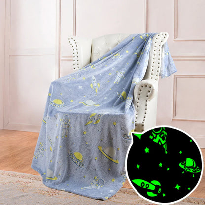 StellarDreams - Luminous Plush Velvet Galactic Blanket