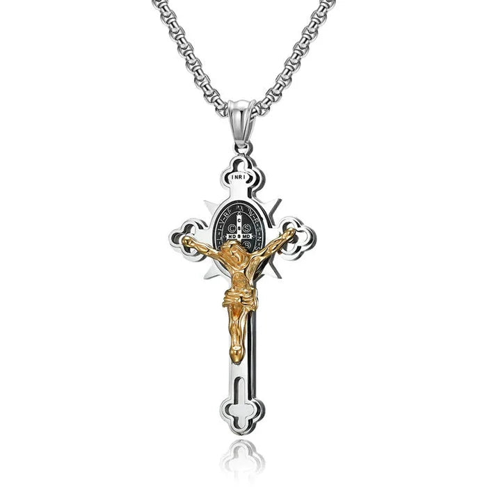 🙏ST.Benedict Protection Cross Power Pendant Necklace