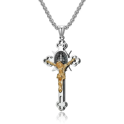 🙏ST.Benedict Protection Cross Power Pendant Necklace