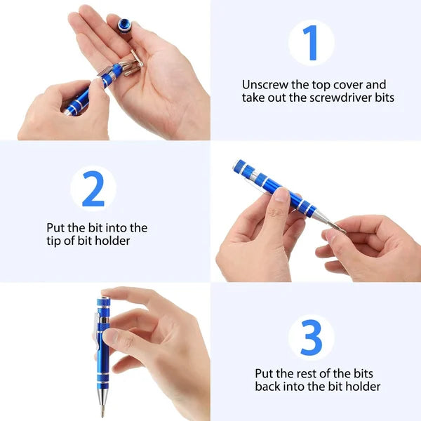 8-in-1 Pocket Pen Screwdriver