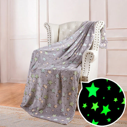 StellarDreams - Luminous Plush Velvet Galactic Blanket