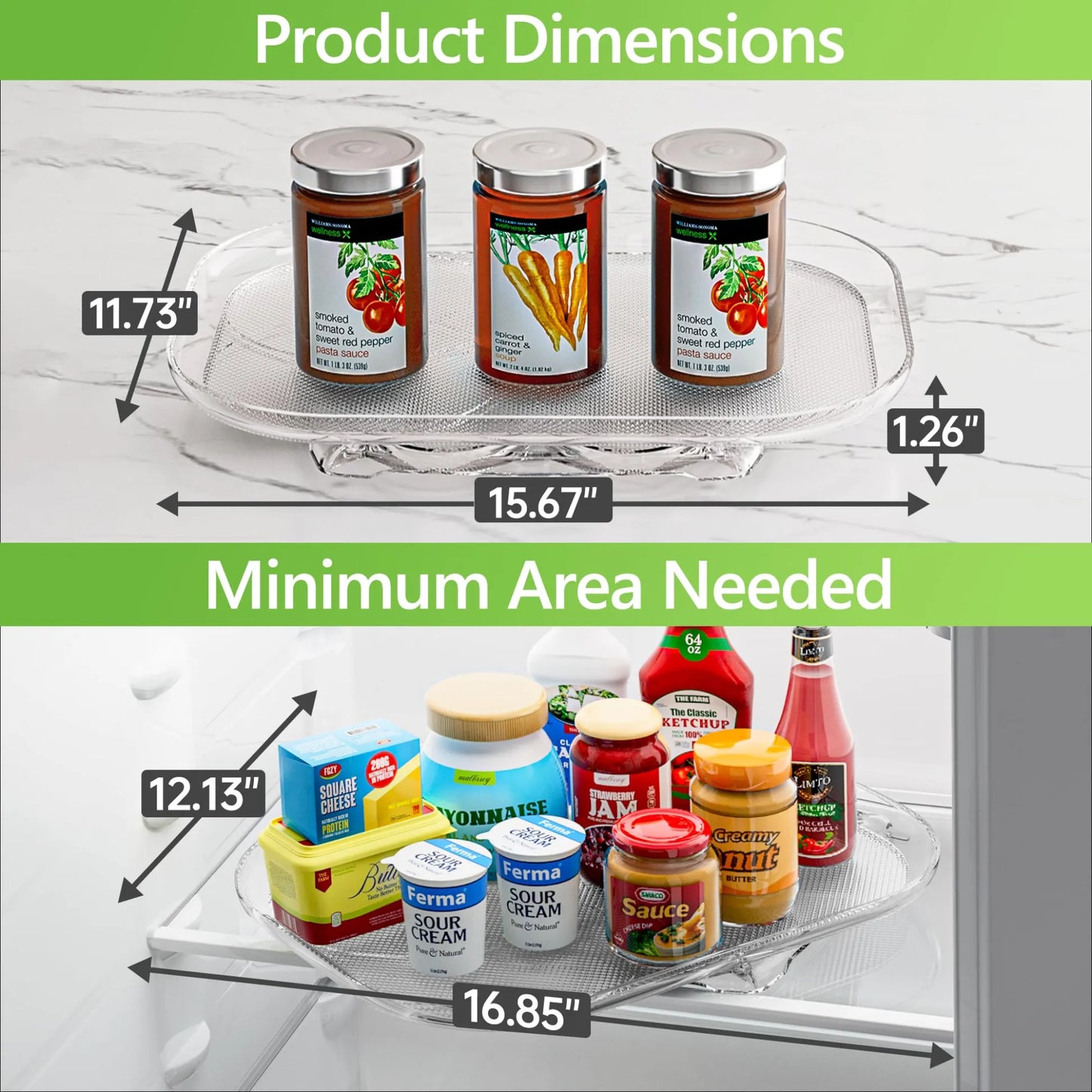 FridgeSpin - Refrigerator Turntable Organizer Solution