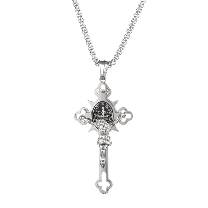 🙏ST.Benedict Protection Cross Power Pendant Necklace