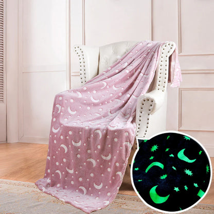 StellarDreams - Luminous Plush Velvet Galactic Blanket