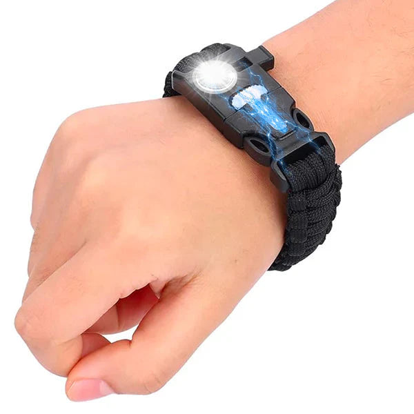 50M Spark SelfDefence Bracelet with Flashlight