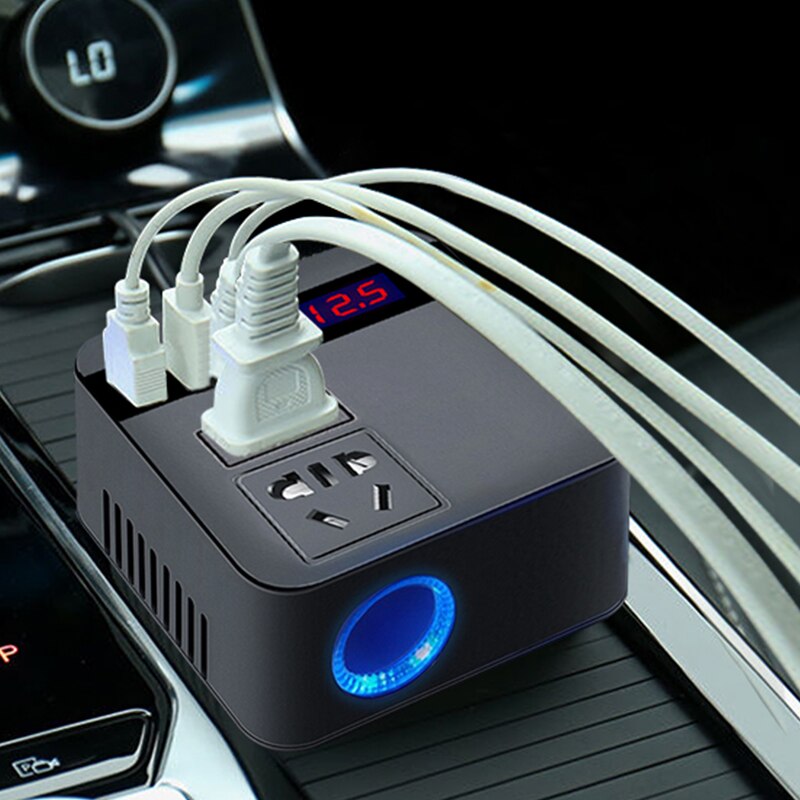 QuickCharge™ - 150W Car Power Inverter LED Display Fast Charger