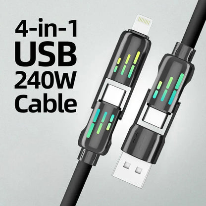 TurboCharge | 4-in-1 Ultra Fast Mfish 240W Cable