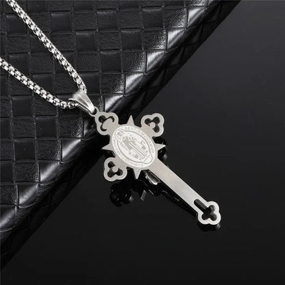 🙏ST.Benedict Protection Cross Power Pendant Necklace