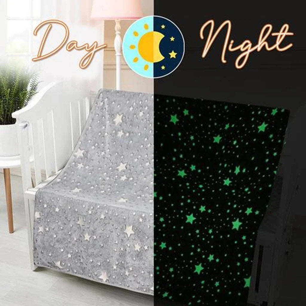 StellarDreams - Luminous Plush Velvet Galactic Blanket