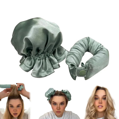 Satin Heatless Curling Buns Set