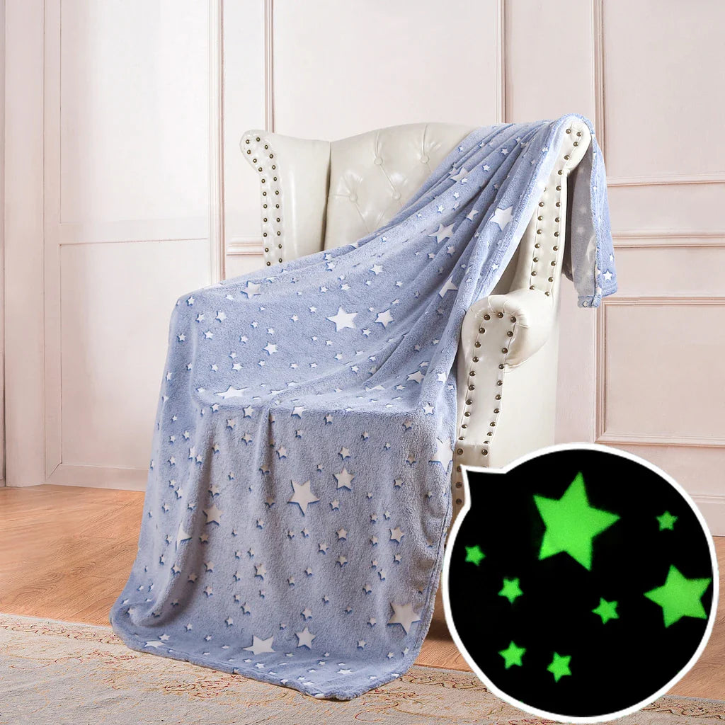 StellarDreams - Luminous Plush Velvet Galactic Blanket