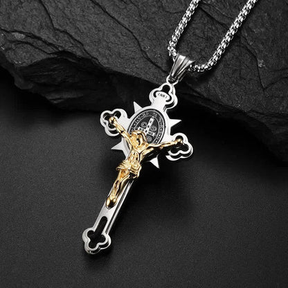 🙏ST.Benedict Protection Cross Power Pendant Necklace