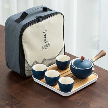 TeaVoyage 360° - The Portable Tea Maker Set with 4 Cups and Travel Bag