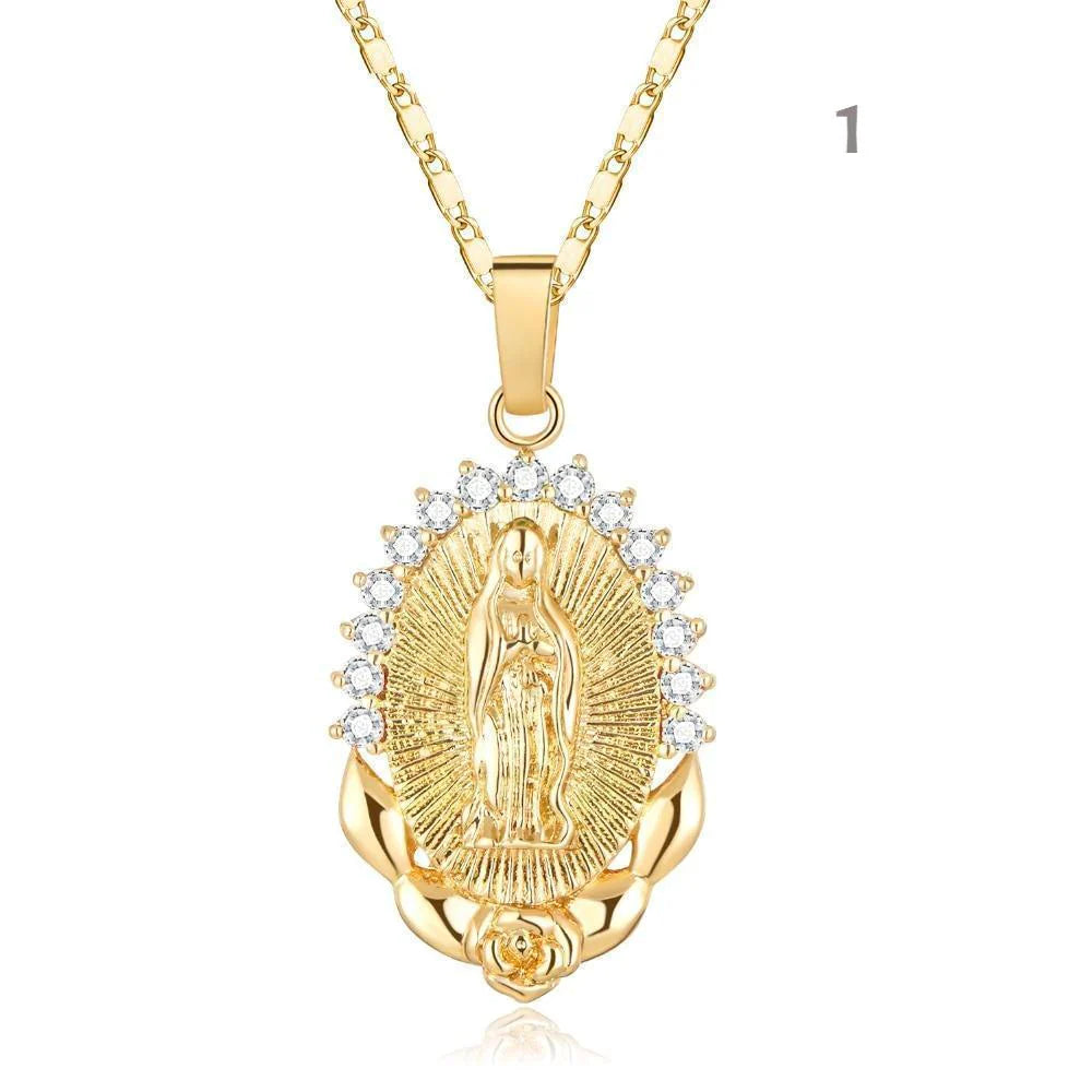 Virgin Mary Pendant Necklace