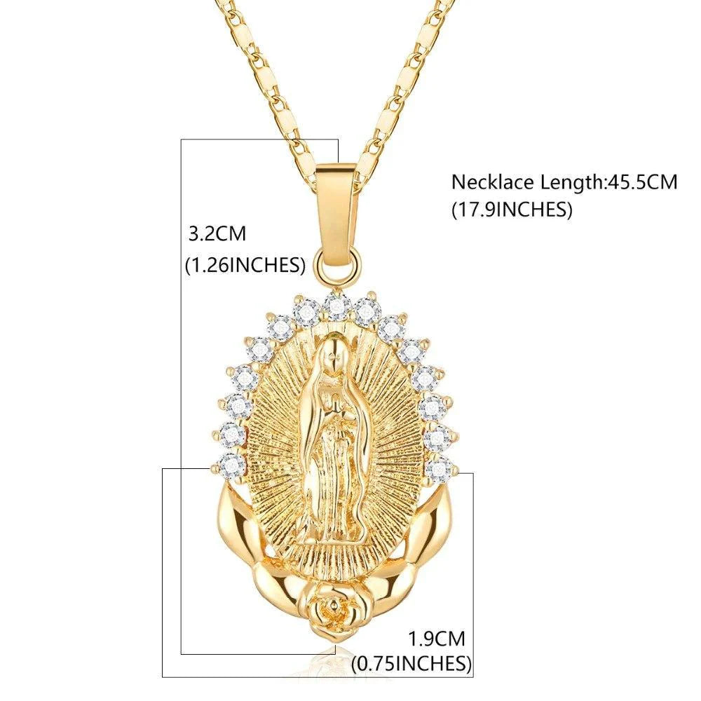 Virgin Mary Pendant Necklace