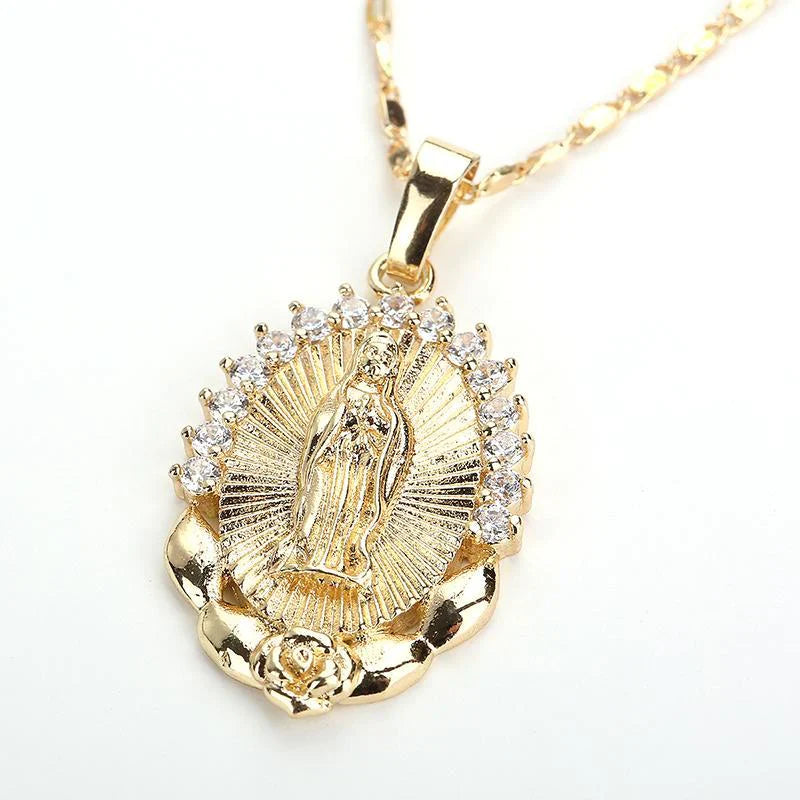 Virgin Mary Pendant Necklace