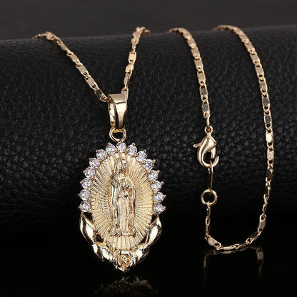 Virgin Mary Pendant Necklace