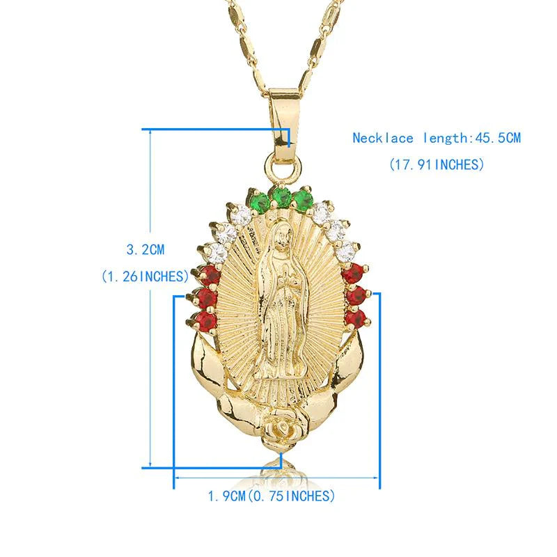 Virgin Mary Pendant Necklace