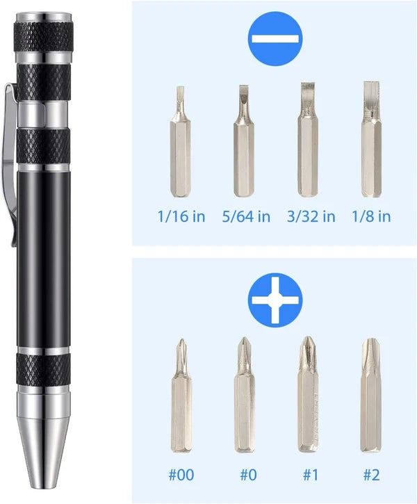 8-in-1 Pocket Pen Screwdriver