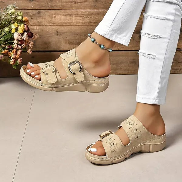 BreezeStep - Stylish and Comfortable Wedge Sandals