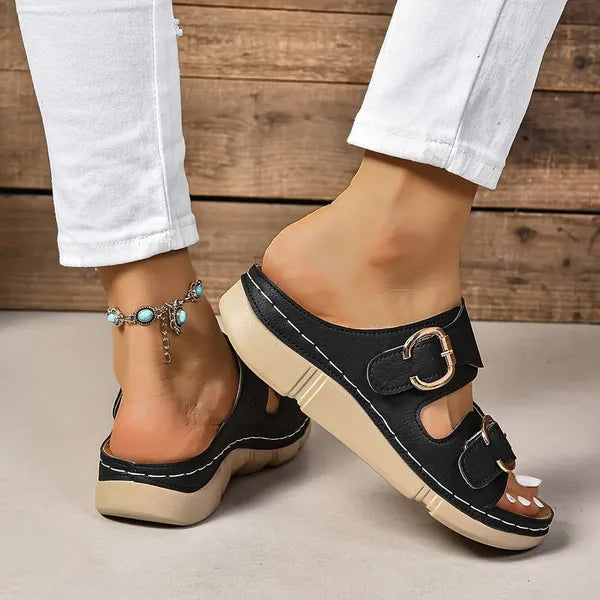 BreezeStep - Stylish and Comfortable Wedge Sandals