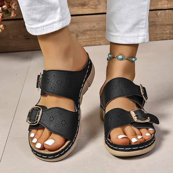 BreezeStep - Stylish and Comfortable Wedge Sandals